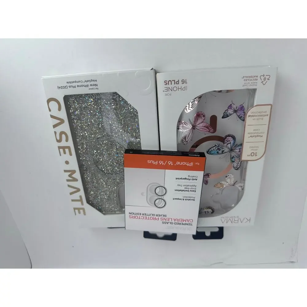 2-Day $55 iPhone 16 Plus Bundle: Case-Mate/Karma + DuraGlass Lens Protector NWT